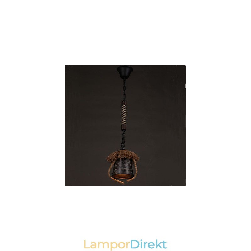 American Country Retro Hampa Keramisk Lampa