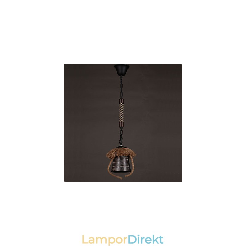 American Country Retro Hampa Keramisk Lampa