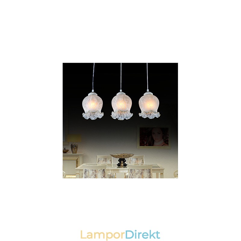 Pendel Vit Three Lights European Retro Classic