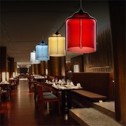 Retro Kreativa Enkelhuvud Glashängande Lampa Café I Guldfiskskålen