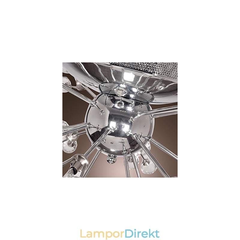 Modern Och Modern Kristallkrom Metall Infälld Montering