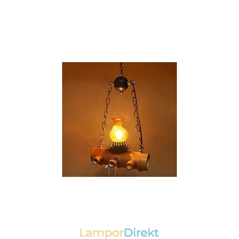 American Country Antik Bamboo Single Head Ljuskrona