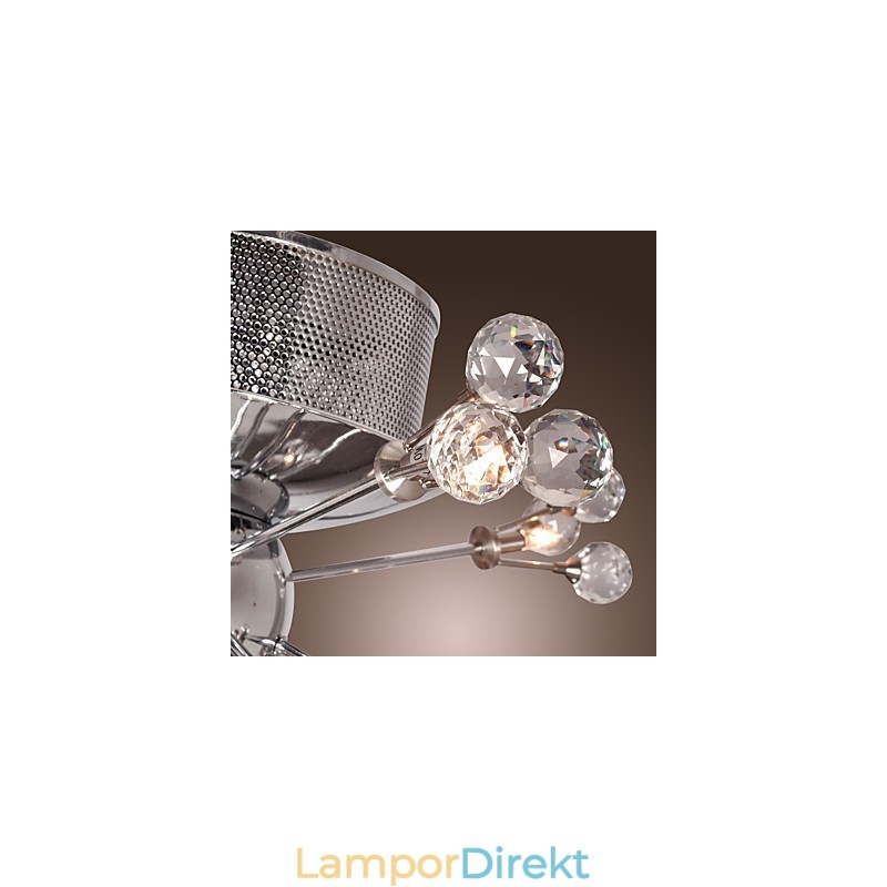 Modern Och Modern Kristallkrom Metall Infälld Montering