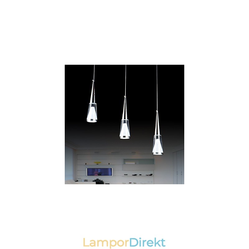 3 Lampor Pendellampa Modern Contemporary Metal