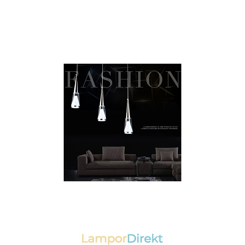 3 Lampor Pendellampa Modern Contemporary Metal