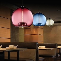 Retro Kreativa Enkelhuvud Glashängande Lampa Café I Guldfiskskålen