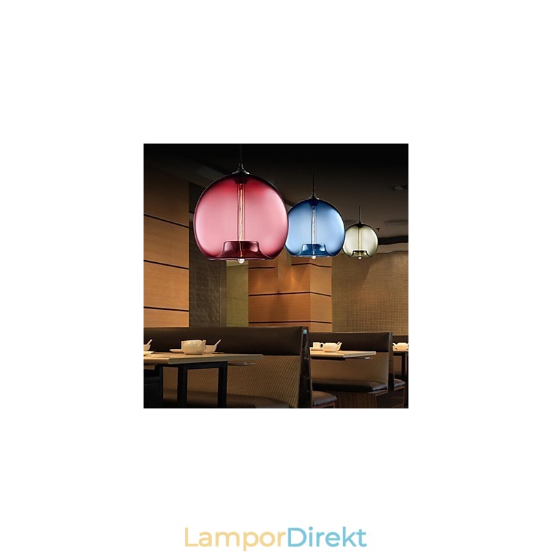 Retro Kreativa Enkelhuvud Glashängande Lampa Café I Guldfiskskålen