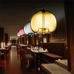 Retro Kreativa Enkelhuvud Glashängande Lampa Café I Guldfiskskålen