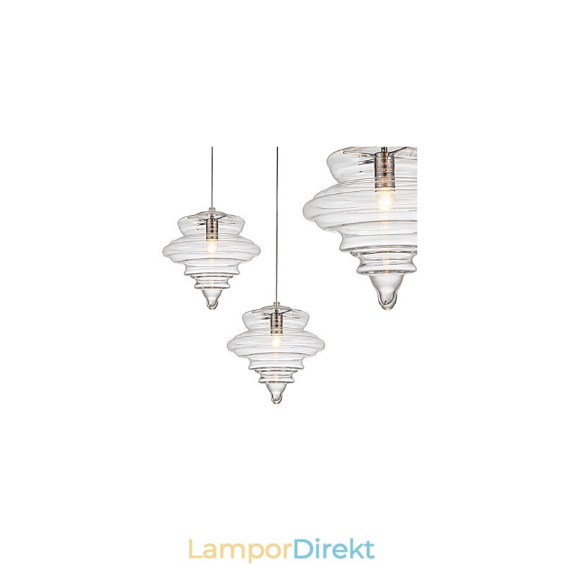 Pendellampa 1 Ljus Modern Enkelhet Färglöst Klart Glas