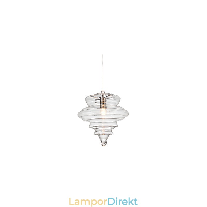 Pendellampa 1 Ljus Modern Enkelhet Färglöst Klart Glas