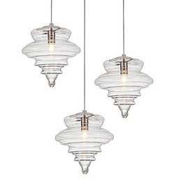 Pendellampa 1 Ljus Modern Enkelhet Färglöst Klart Glas