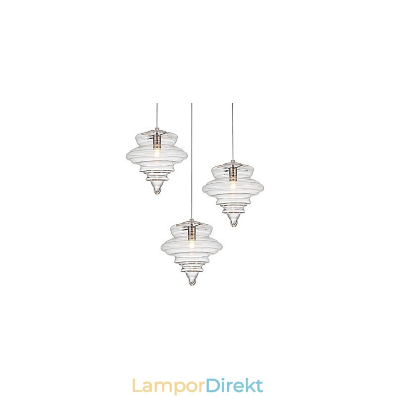 Pendellampa 1 Ljus Modern Enkelhet Färglöst Klart Glas