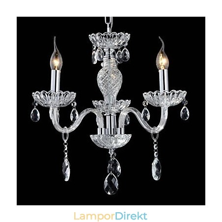 6 Ljus Slottets Stil Ljuskrona Av Glas Med Ljusglödlampa 6 Ljus Slottets Stil Ljuskrona Av Glas Med Ljusglödlampa