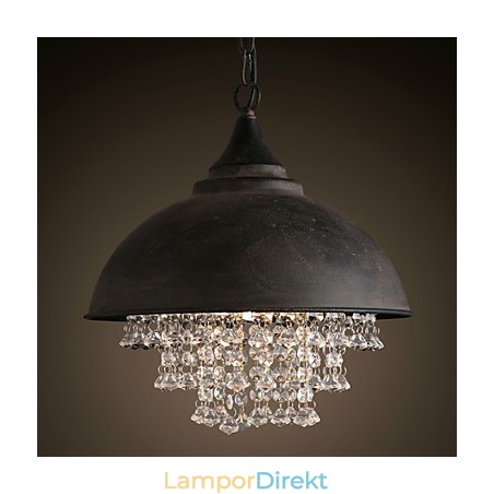 Loft Pendellampa Kristall Retro Kaffe Lätt Garage Metall Loft Pendellampa Kristall Retro Kaffe Lätt Garage Metall