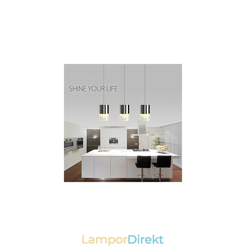 3 Lampor Pendellampa Modern Contemporary Metal