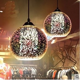 Enkelt Bord 3D Glas Creative Pendel