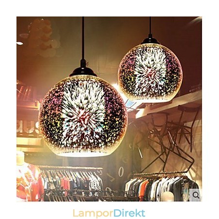 Enkelt Bord 3D Glas Creative Pendel Enkelt Bord 3D Glas Creative Pendel