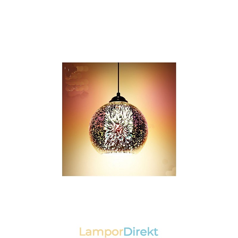 Enkelt Bord 3D Glas Creative Pendel