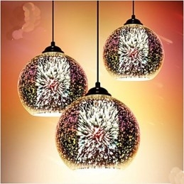 Enkelt Bord 3D Glas Creative Pendel