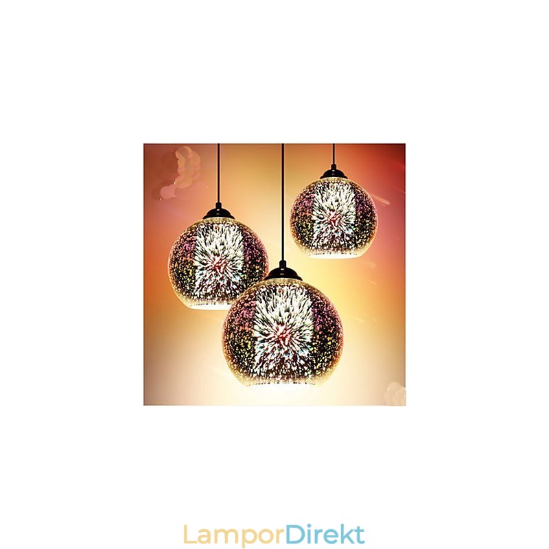 Enkelt Bord 3D Glas Creative Pendel