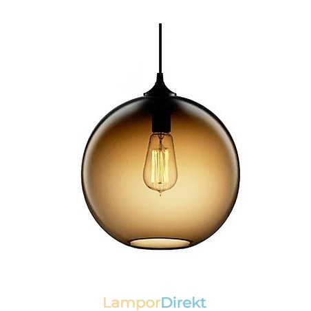 Modernt Glas Taklampa I Rund Brun Bubbla Design Modernt Glas Taklampa I Rund Brun Bubbla Design