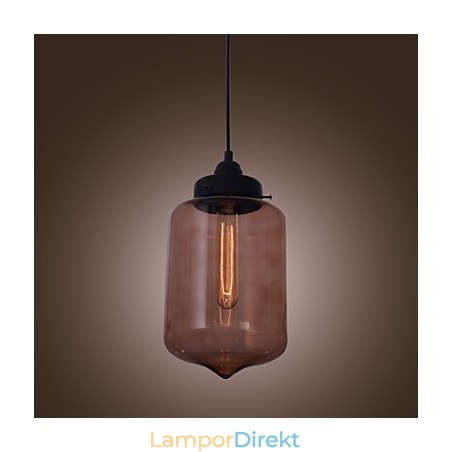 70W Modernt Glas Taklampa I Transparent Flaskdesign 70W Modernt Glas Taklampa I Transparent Flaskdesign