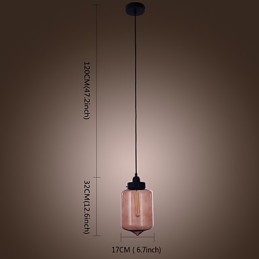 70W Modernt Glas Taklampa I Transparent Flaskdesign