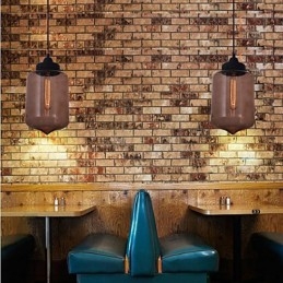 70W Modernt Glas Taklampa I Transparent Flaskdesign