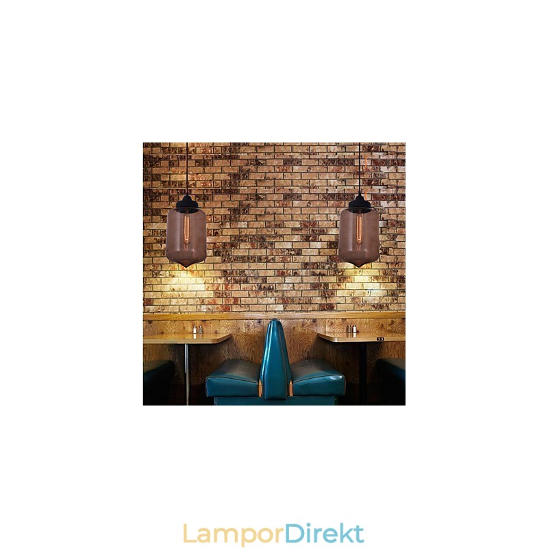 70W Modernt Glas Taklampa I Transparent Flaskdesign