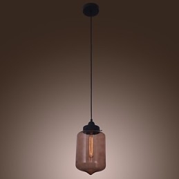 70W Modernt Glas Taklampa I Transparent Flaskdesign