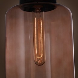70W Modernt Glas Taklampa I Transparent Flaskdesign