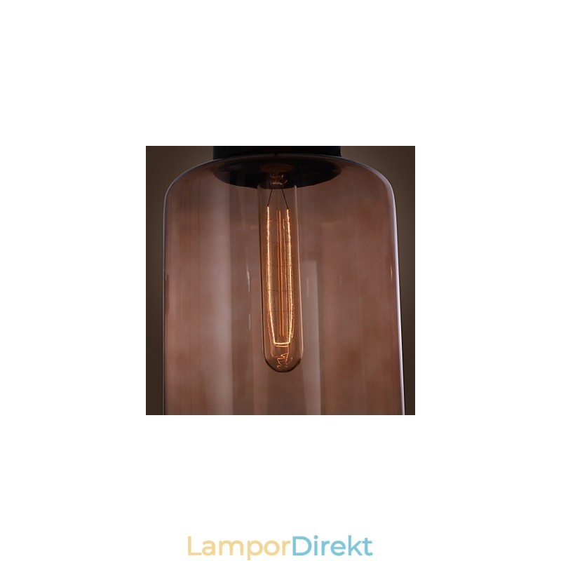 70W Modernt Glas Taklampa I Transparent Flaskdesign