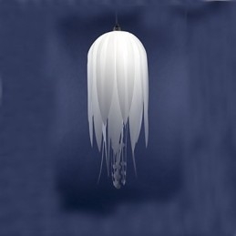 Pendellampa Modern Minimalistisk Vit 1 Lättmetall Och