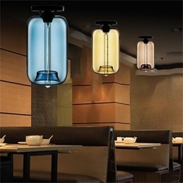 Retro Kreativa Enkelhuvud Glashängande Lampa Café I Guldfiskskålen