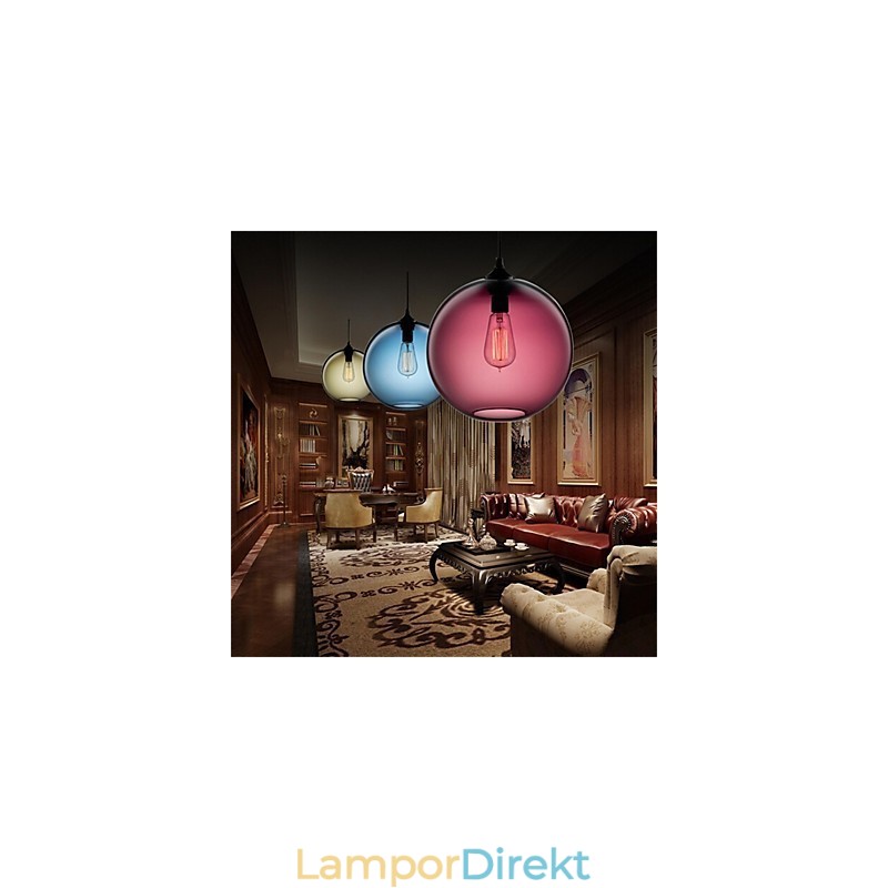 Retro Kreativa Enkelhuvud Glashängande Lampa Café I Guldfiskskålen