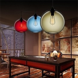 Retro Kreativa Enkelhuvud Glashängande Lampa Café I Guldfiskskålen
