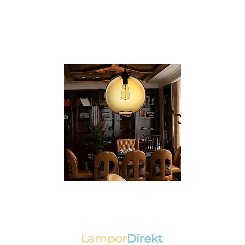 Retro Kreativa Enkelhuvud Glashängande Lampa Café I Guldfiskskålen