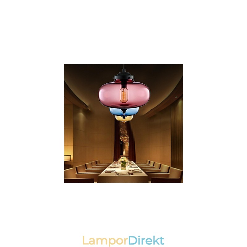 Retro Kreativa Enkelhuvud Glashängande Lampa Café I Guldfiskskålen