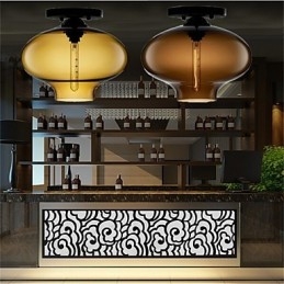 Retro Kreativa Enkelhuvud Glashängande Lampa Café I Guldfiskskålen