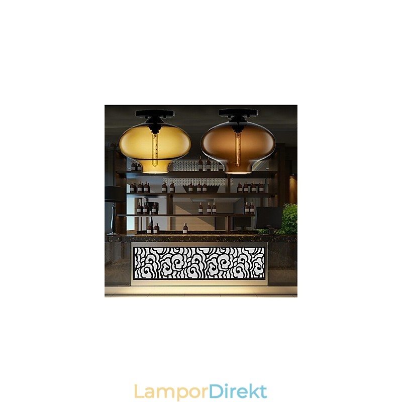Retro Kreativa Enkelhuvud Glashängande Lampa Café I Guldfiskskålen