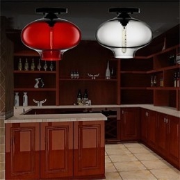 Retro Kreativa Enkelhuvud Glashängande Lampa Café I Guldfiskskålen