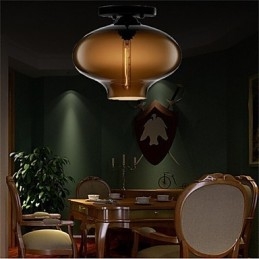 Retro Kreativa Enkelhuvud Glashängande Lampa Café I Guldfiskskålen
