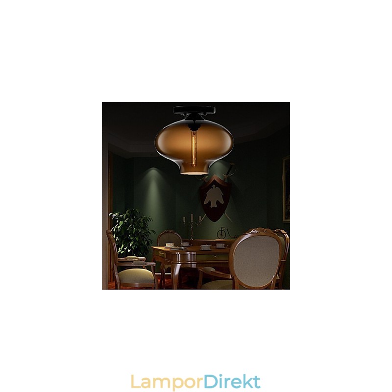 Retro Kreativa Enkelhuvud Glashängande Lampa Café I Guldfiskskålen