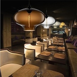 Retro Kreativa Enkelhuvud Glashängande Lampa Café I Guldfiskskålen