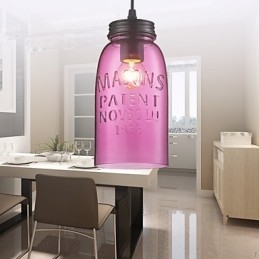1 Ljus Modern Glas Pendellampa I Transparent Bubble Design