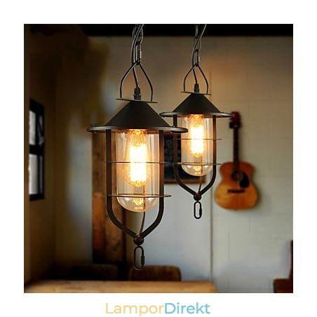 Retro Mini Stil Målning Metall Taklampa Retro Mini Stil Målning Metall Taklampa