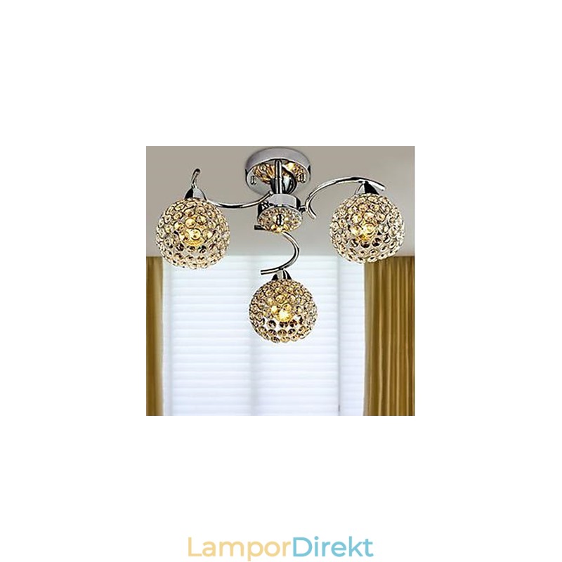 Kupolljus Av Modern Kristall Absorbera Kupolljusmat Ljuskrona Droplight Sittande