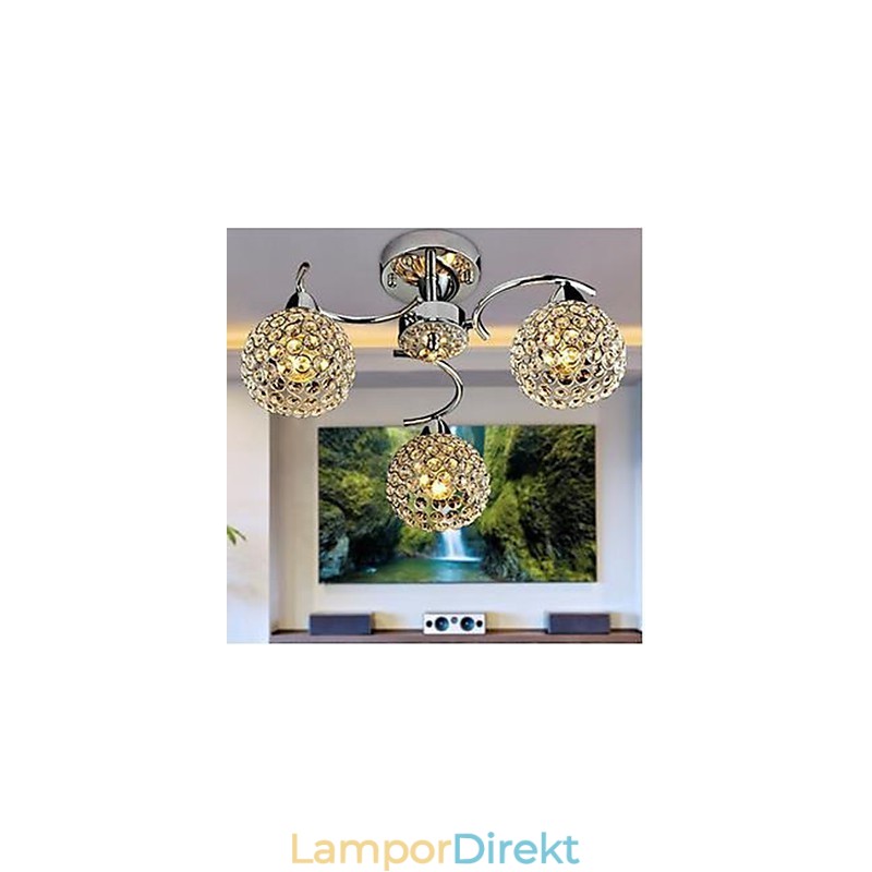 Kupolljus Av Modern Kristall Absorbera Kupolljusmat Ljuskrona Droplight Sittande