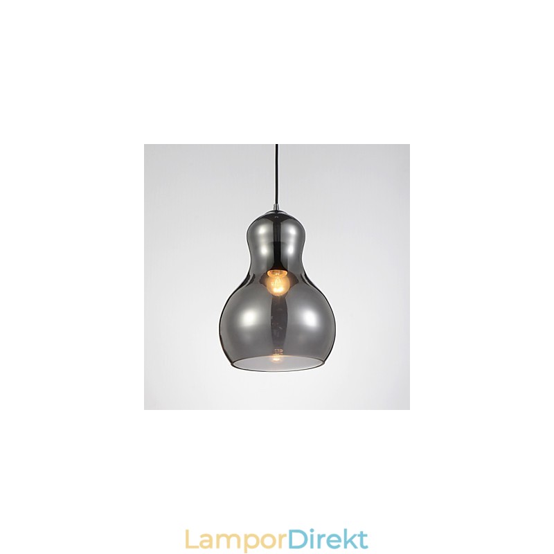 Kalebassformad Pendellampa 1 Ljus Modern Enkelhet Gyllene Krom Rose Guld Bärnsten Rökigt Grå Glas & Kolstål