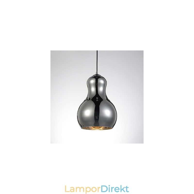 Kalebassformad Pendellampa 1 Ljus Modern Enkelhet Gyllene Krom Rose Guld Bärnsten Rökigt Grå Glas & Kolstål